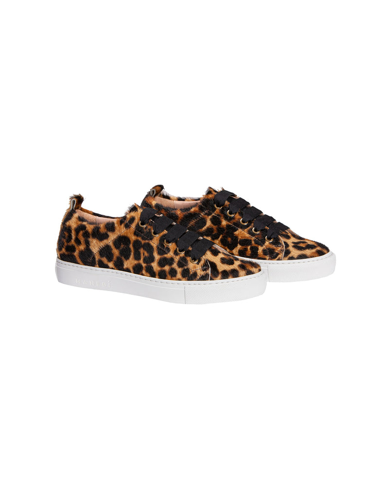 leopard flat sneakers