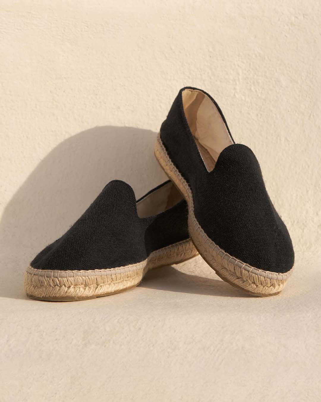 Manebí | Double Sole Espadrilles - Hamptons - Black