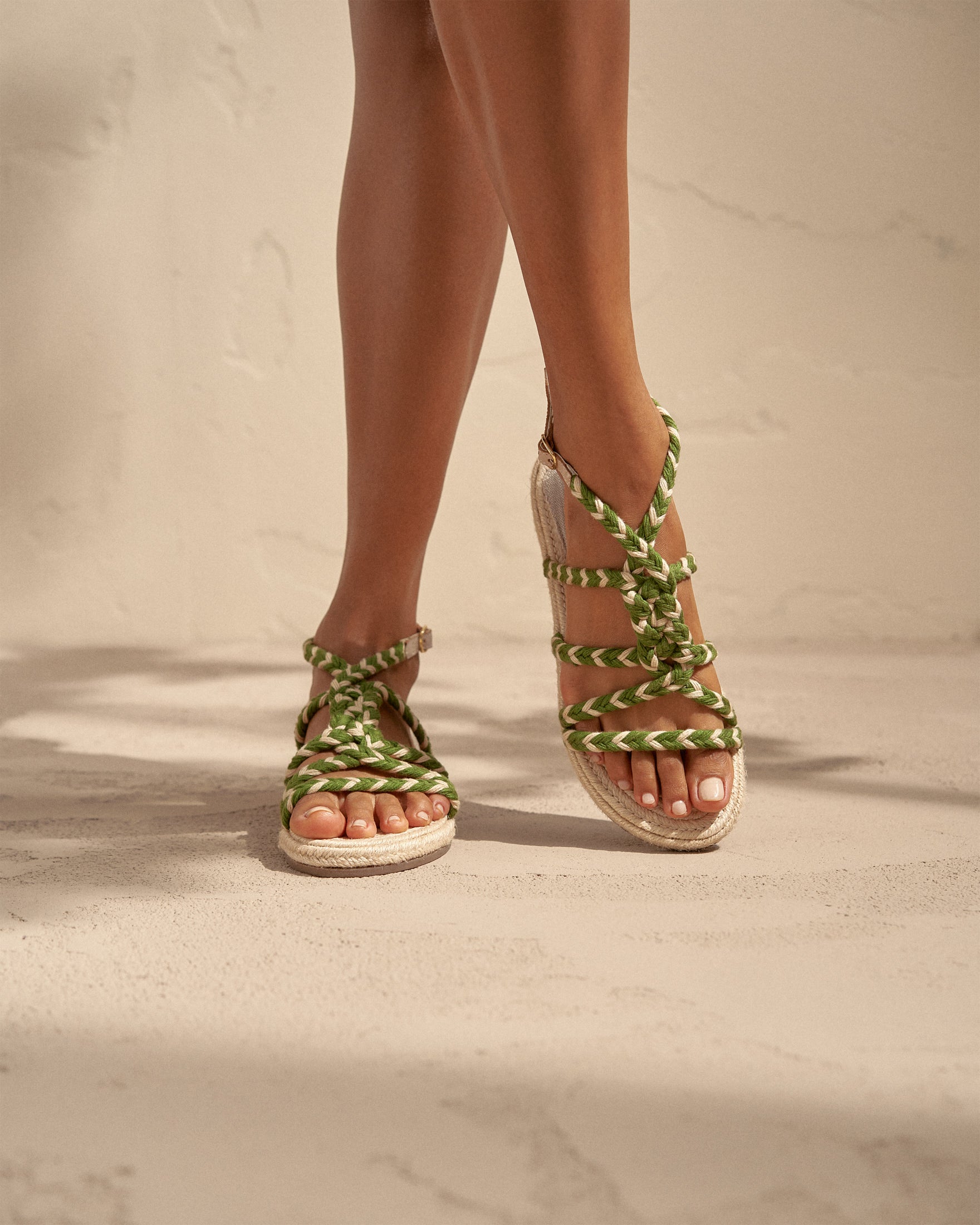 Manebí | Sandals with Knot - Tulum - Multicolor Stripes