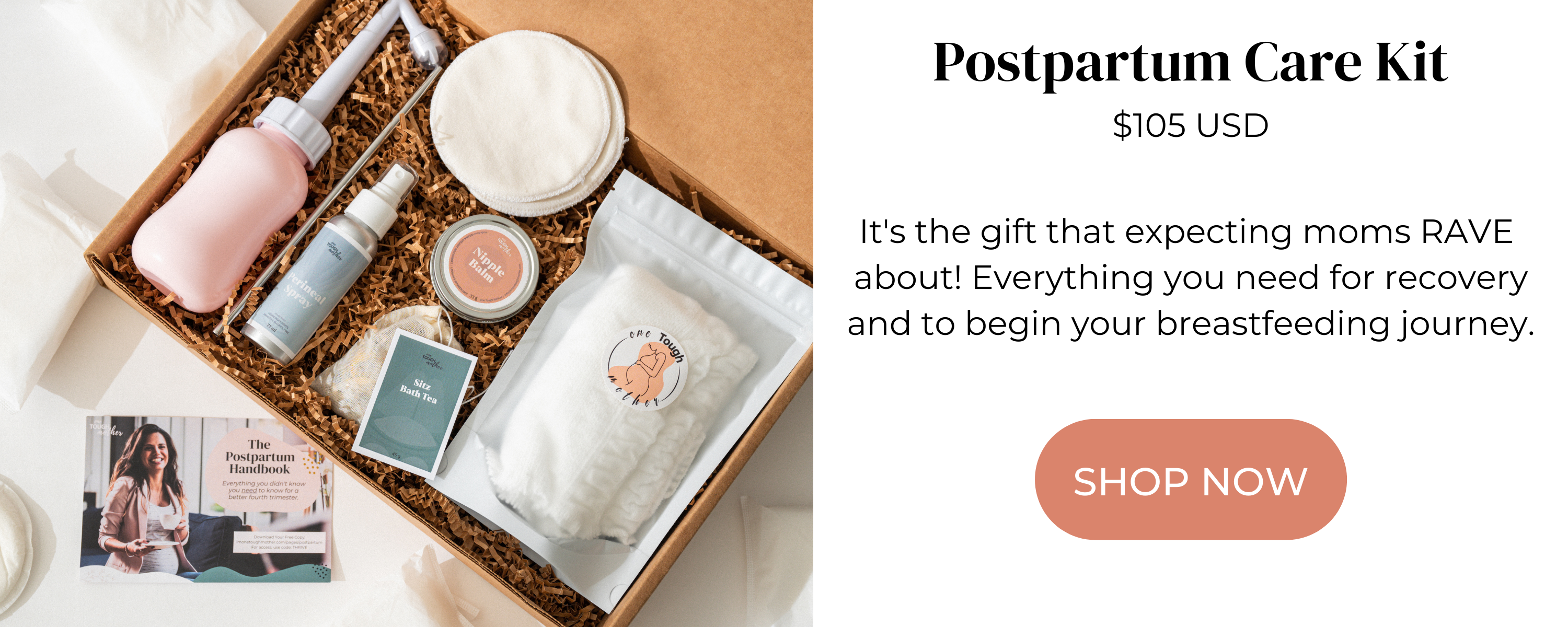 The Postpartum Care Kit is everything you need for a better postpartum recovery and breastfeeding journey