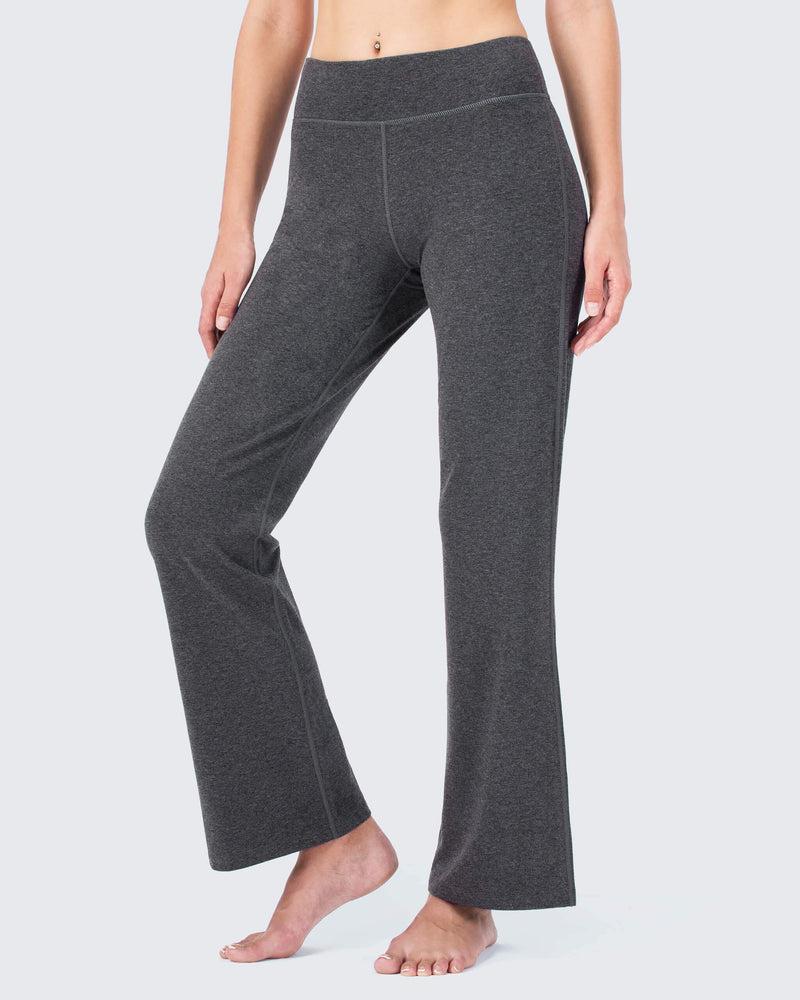 grey bootcut yoga pants