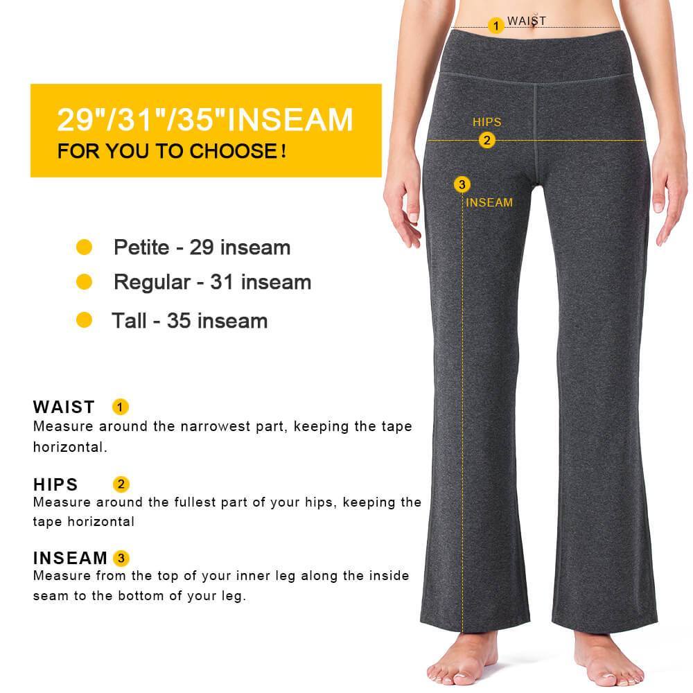 29/31/35 Inseam Bootcut Yoga Pants 