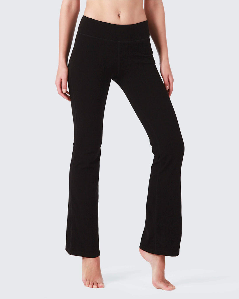 yoga bootcut pants with back pockets