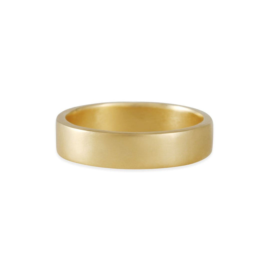 Black Barc - 5mm Squared Wedding band in 14K Yellow Gold – The Clay Pot