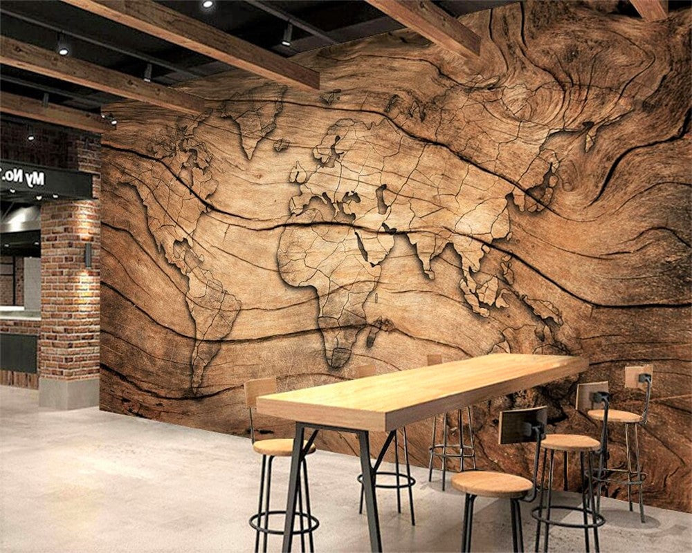 Papier Peint Wood Map
