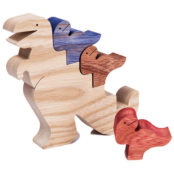 wooden dinosaur puzzle