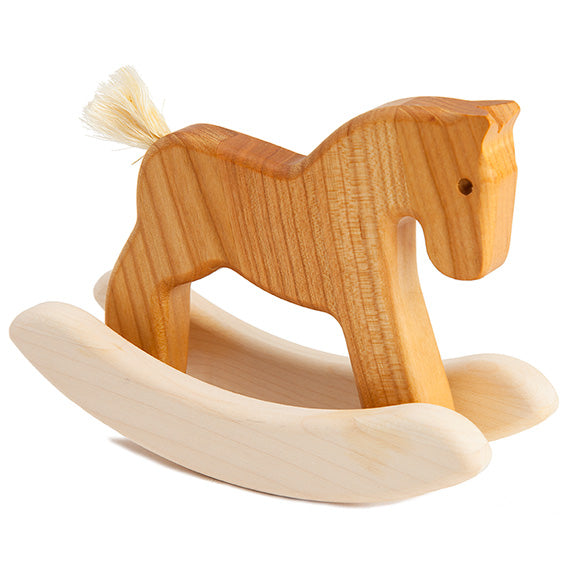 small wooden rocking horse