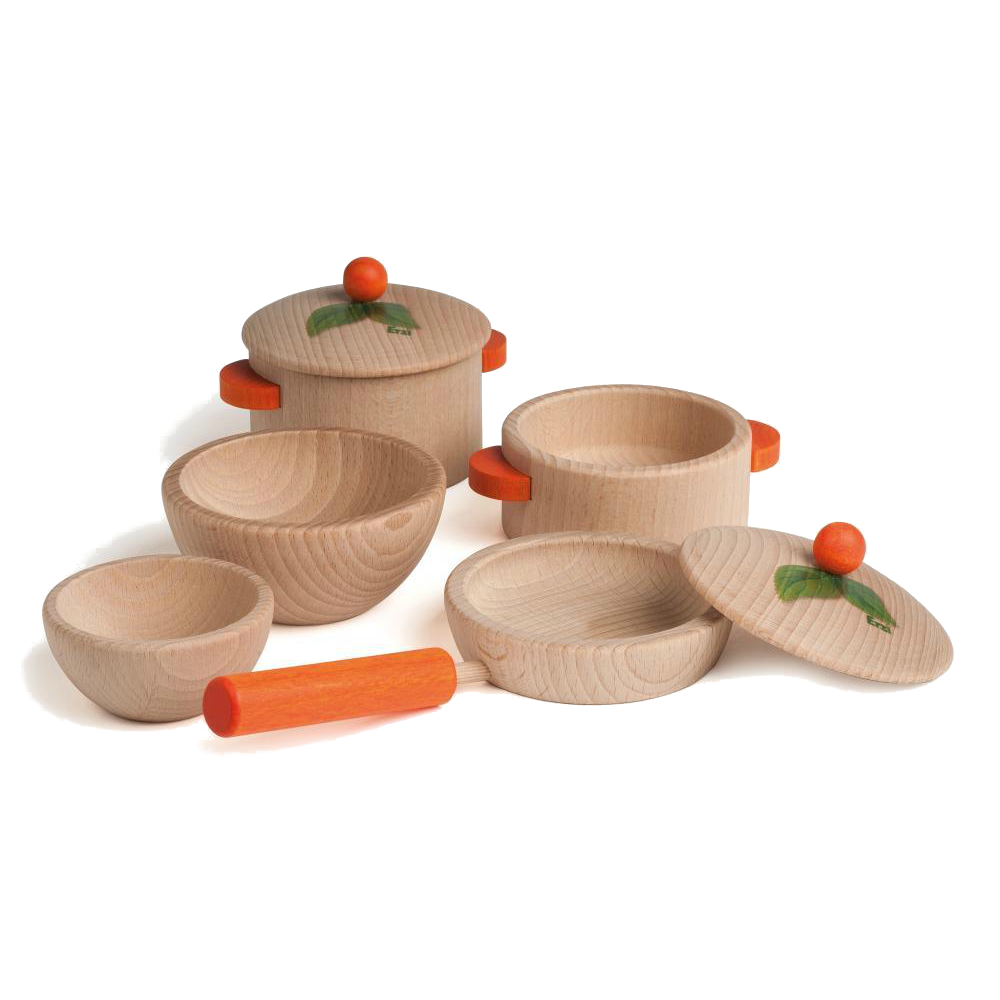 wooden pan set