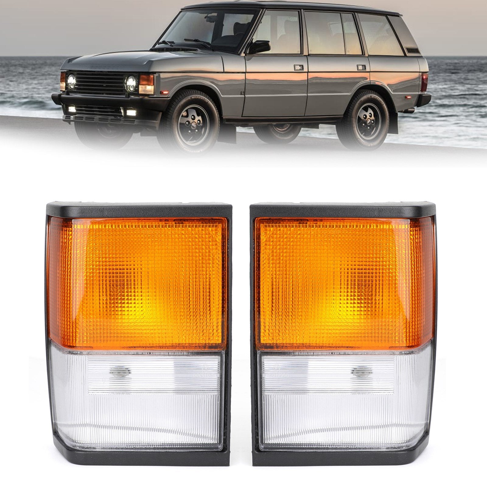 Lâmpadas de canto clássicas Land Rover Range Rover 1987-1995 novas transparentes genéricas
