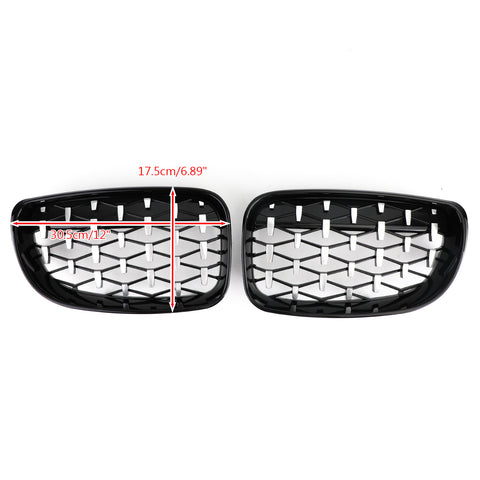 Front Grille Fit BMW 1 Series E81 E87 E82 E88 128i 135i 2008-2012 Black & Chrome  Generic