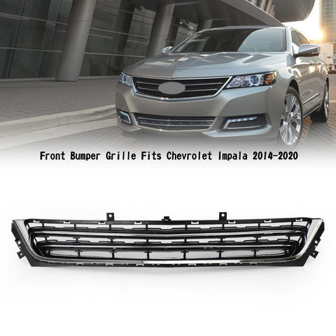 Front Bumper Lower Grille Fit Chevrolet Impala 2014-2020 Chrome Black 23455348 Generic