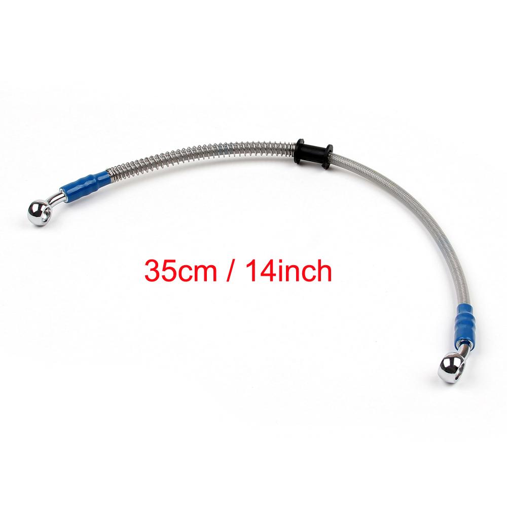 35cm/14 M10 Brake Oil Hose Line Banjo Fitting Stainless Steel End Generic