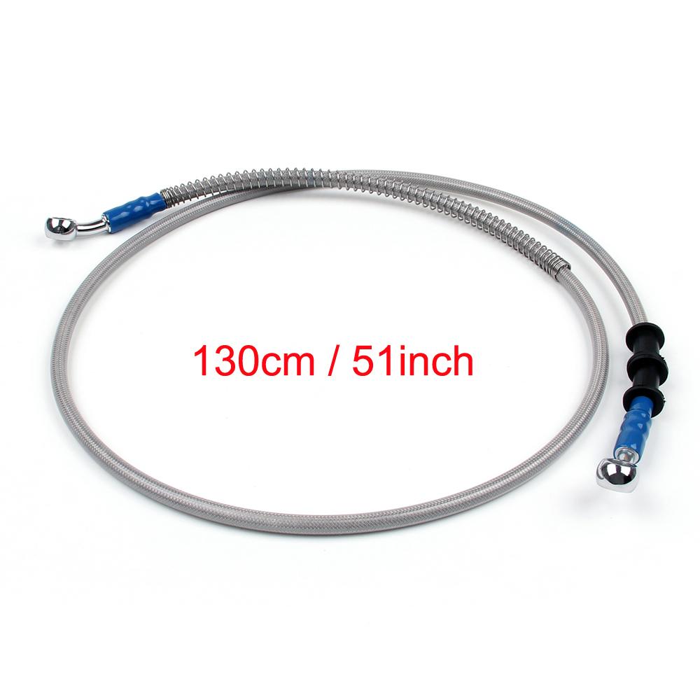 130cm/51 M10 Brake Oil Hose Line Banjo Fitting Stainless Steel End Generic