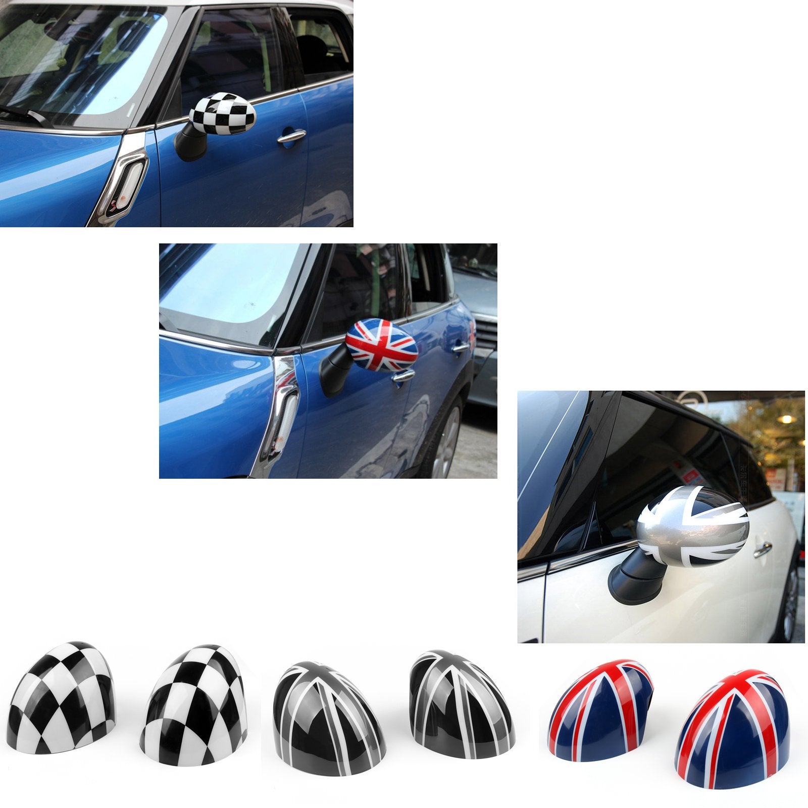 Side Mirror Caps Set Covers for MINI Cooper Hardtop 2014 F55 & 2015 F56 Generic