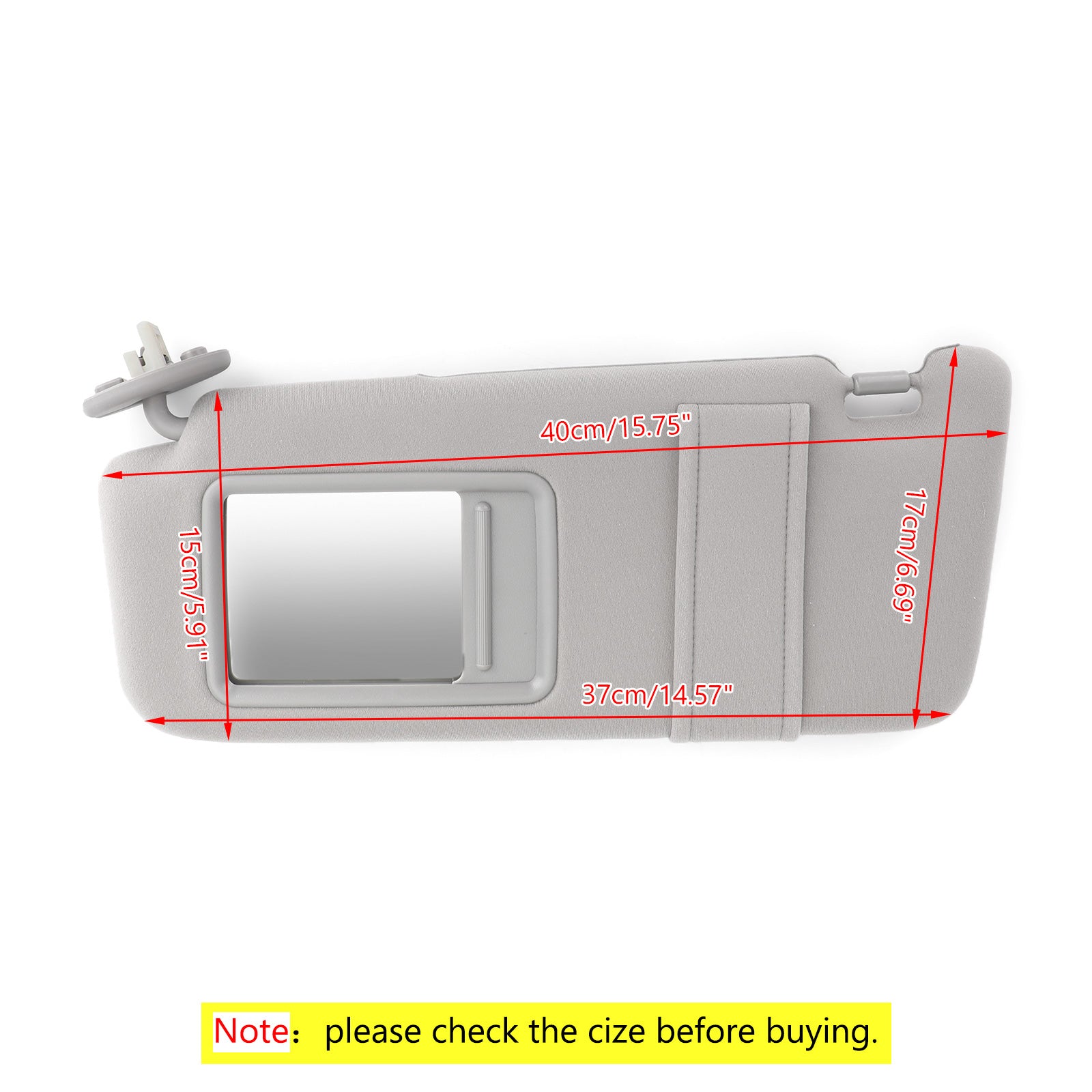 Driver Sun Visor With Light ForToyota 2009-2016 Venza & Sunroof 74320-0T022-B1 GRAY Generic