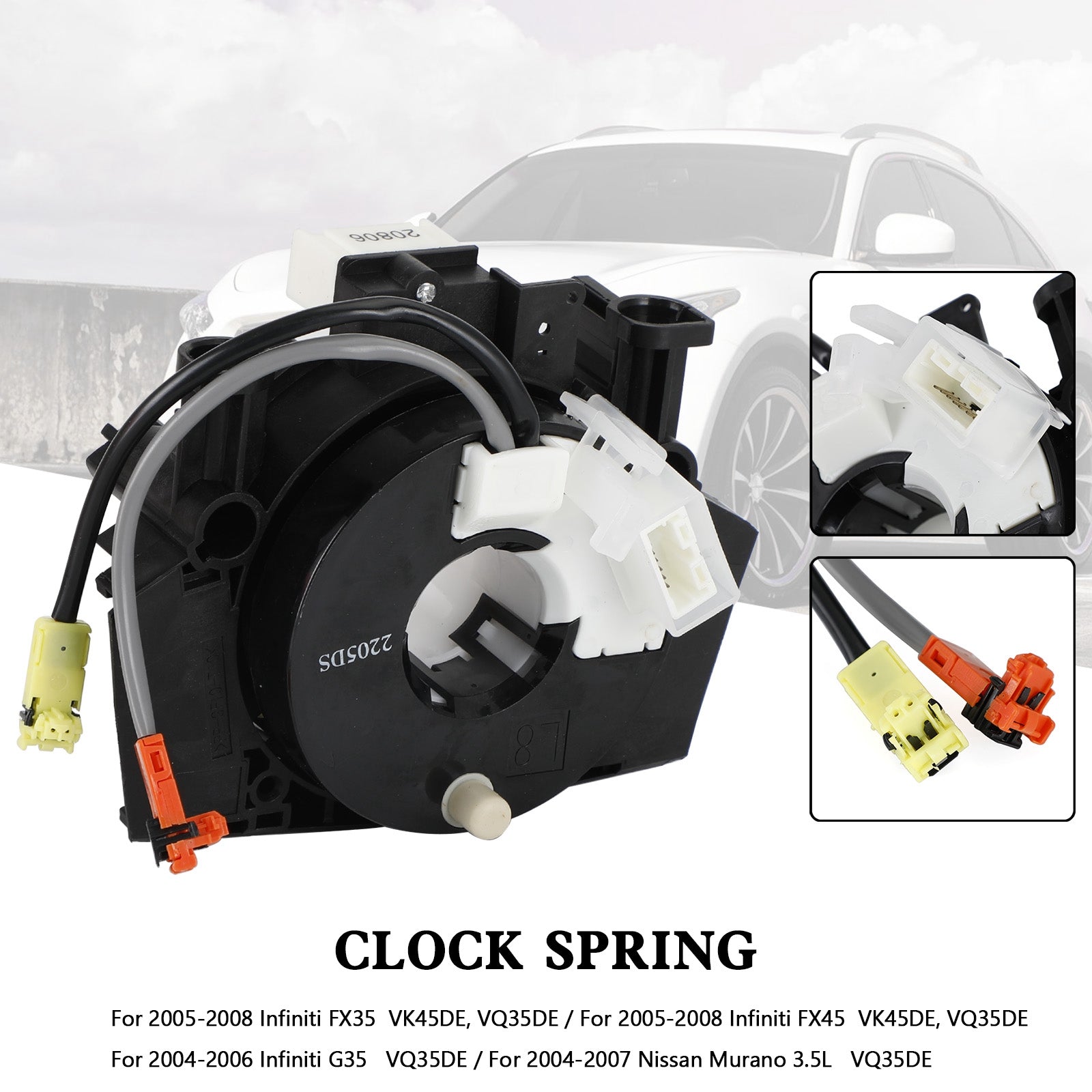 2004-2006 Infiniti G35 VQ35DE Clock Spring B5567-CC00E 25567-AC725 B5567-CC00A
