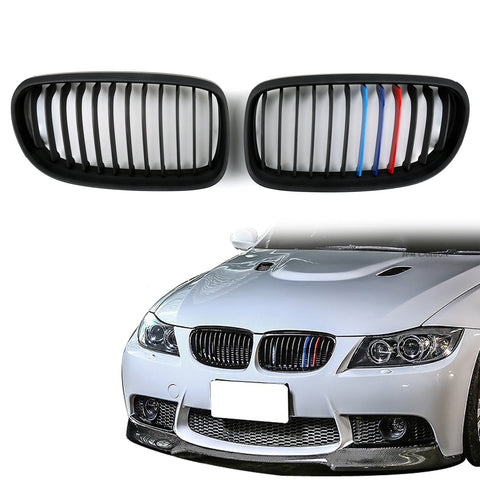 Mat Zwart Front Nier Grill Mesh Grille Neus Voor BMW E90 E91 LCI (2009-2012) generiek