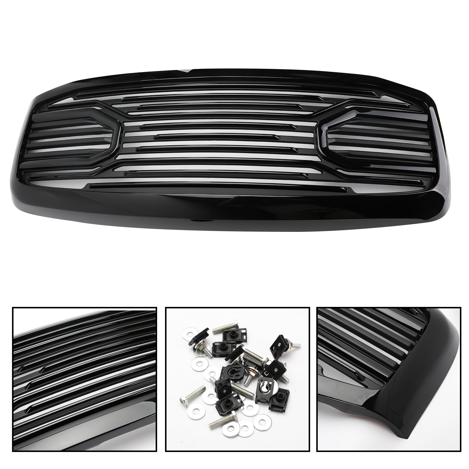 2006-2009 RAM 2500+3500 Front Big Horn Grill Grille+Replacement Shell Black Generic