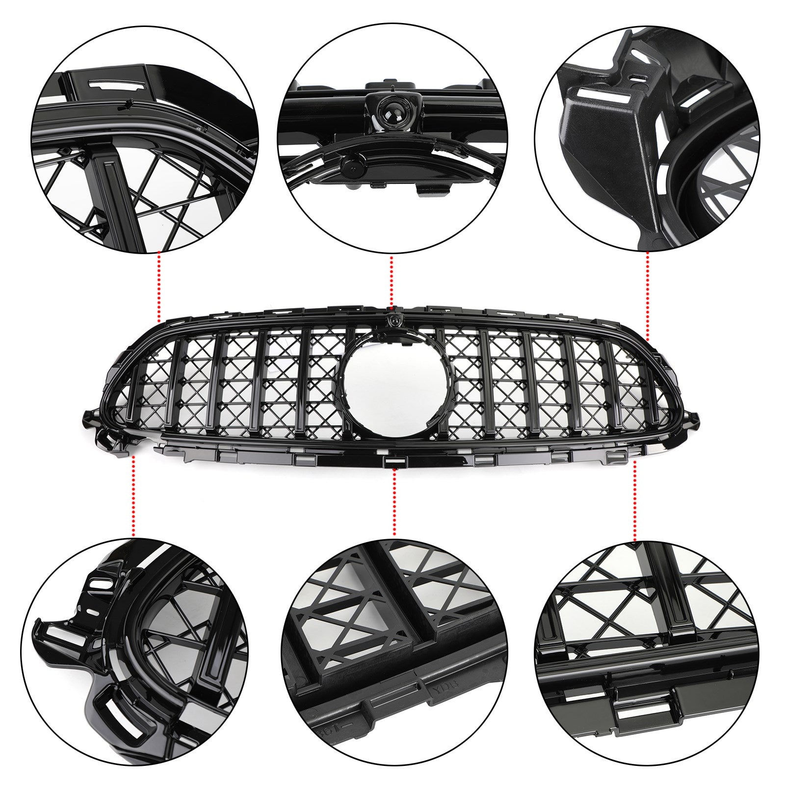 Front Grill Grille Fit Mercedes Benz E Class W213 E260 E300 E350 2020-2021 Generic