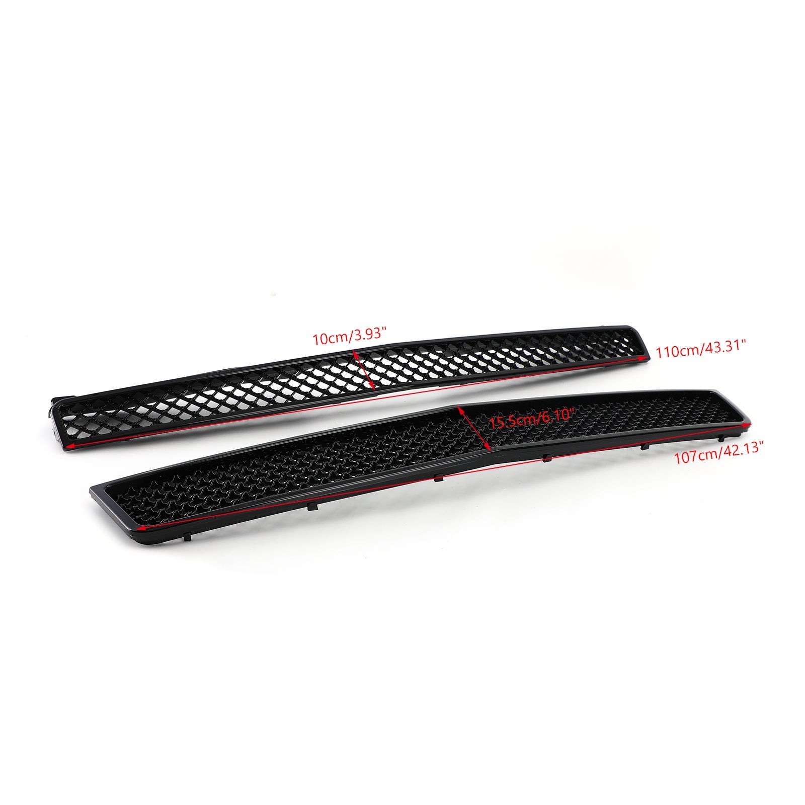 2pcs Mesh Front Bumper Grille Fit Chevy Tahoe/Suburban 2007-2014 Glossy Black Generic