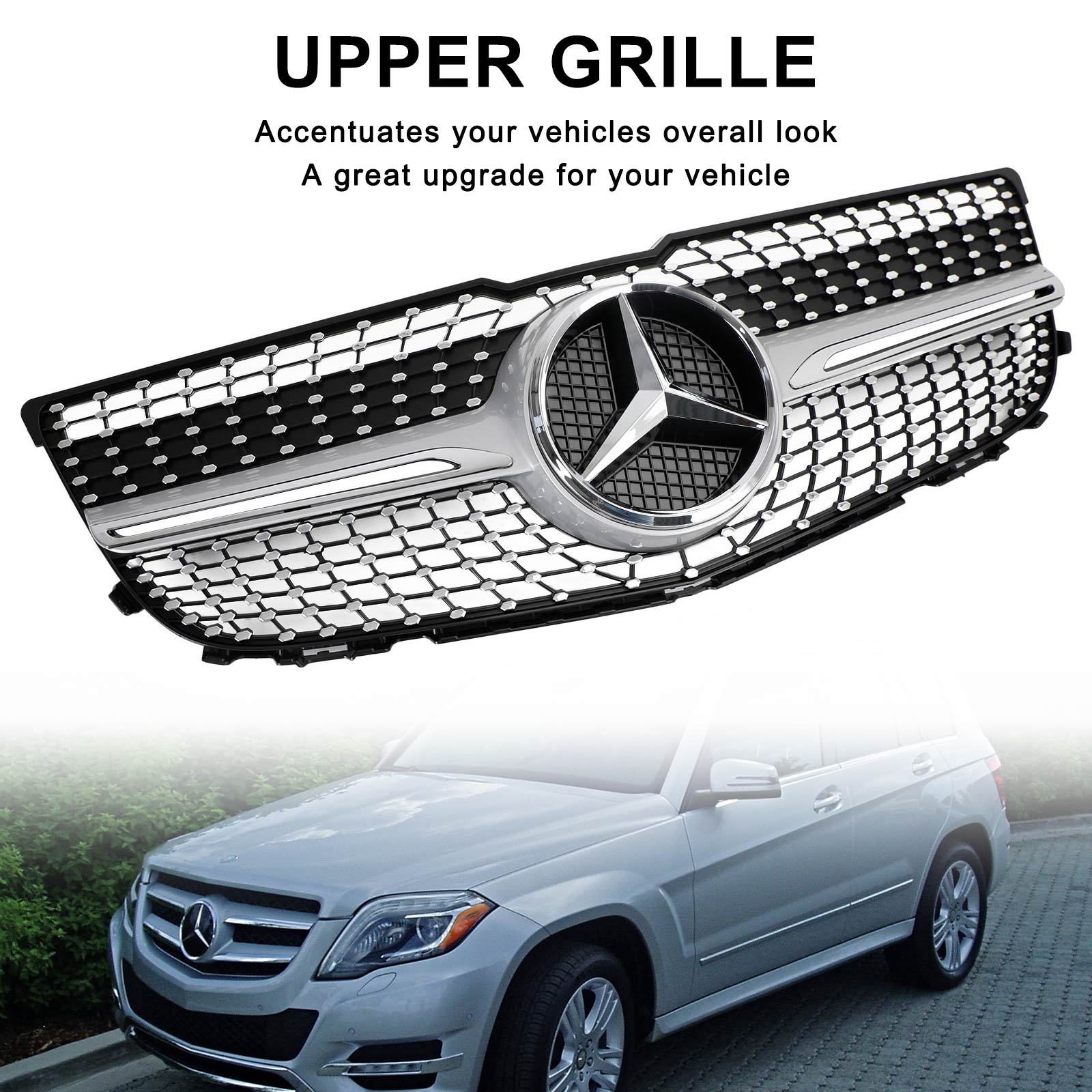 2013-2015 Mercedes Benz X204 GLK-Class 2048802983 Front Bumper Grille Grill Diamond