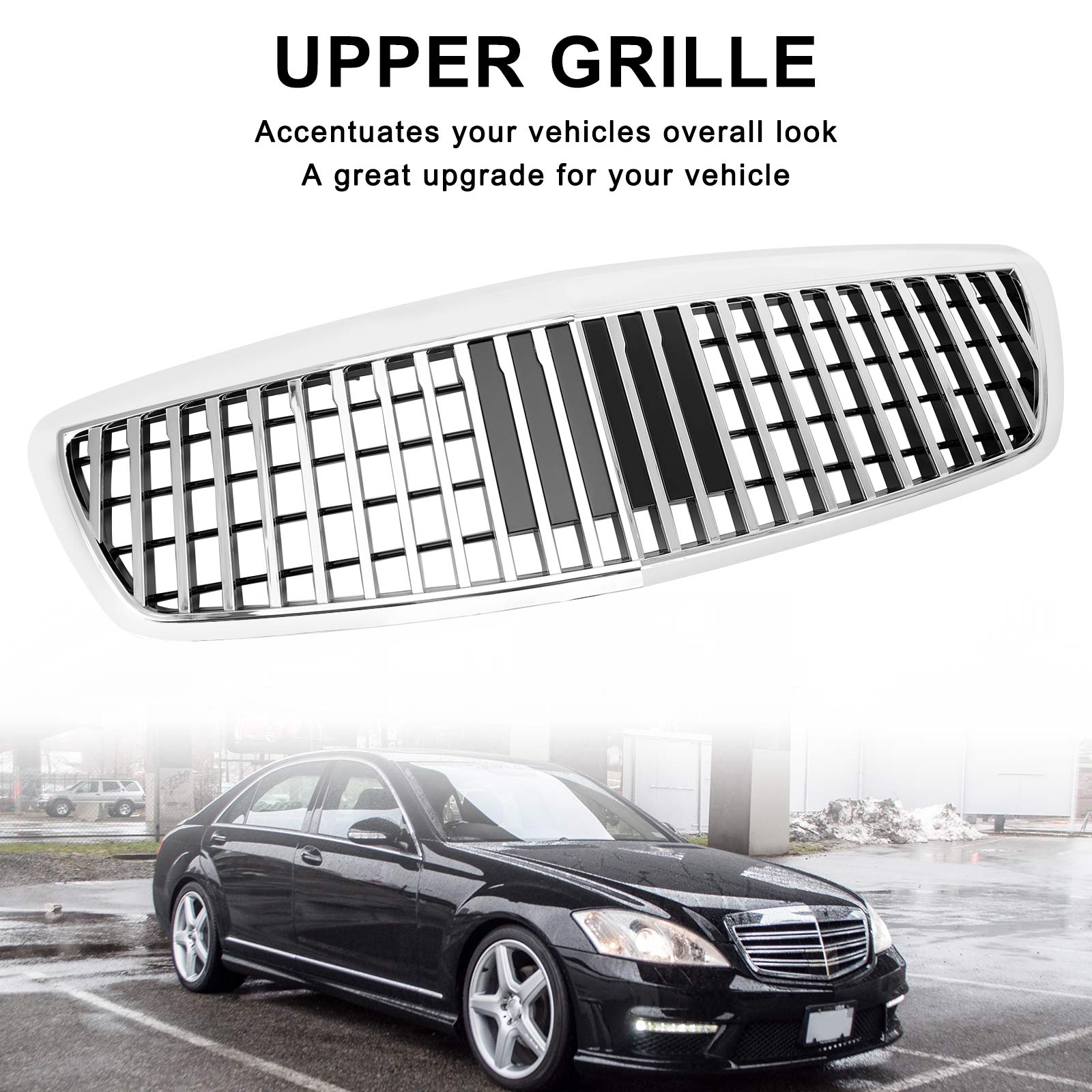 2007-2009 Benz S-Class W221 S550 S63 S450 MayBach Style Grille Grill Chrome