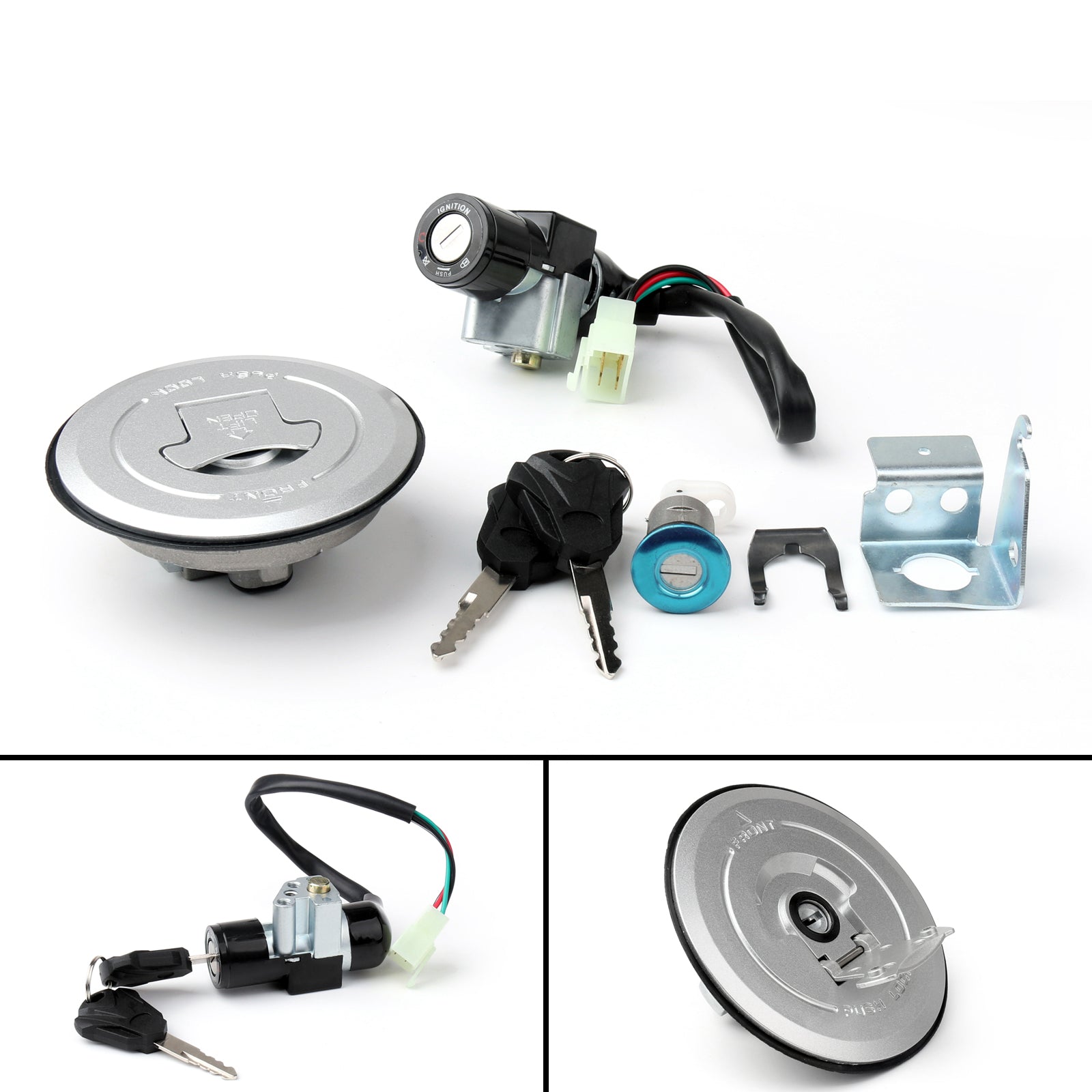 Ignition Switch Fuel Gas Cap Key Lock Set For Honda MSX125 GROM125 AC 2014-2015 Generic