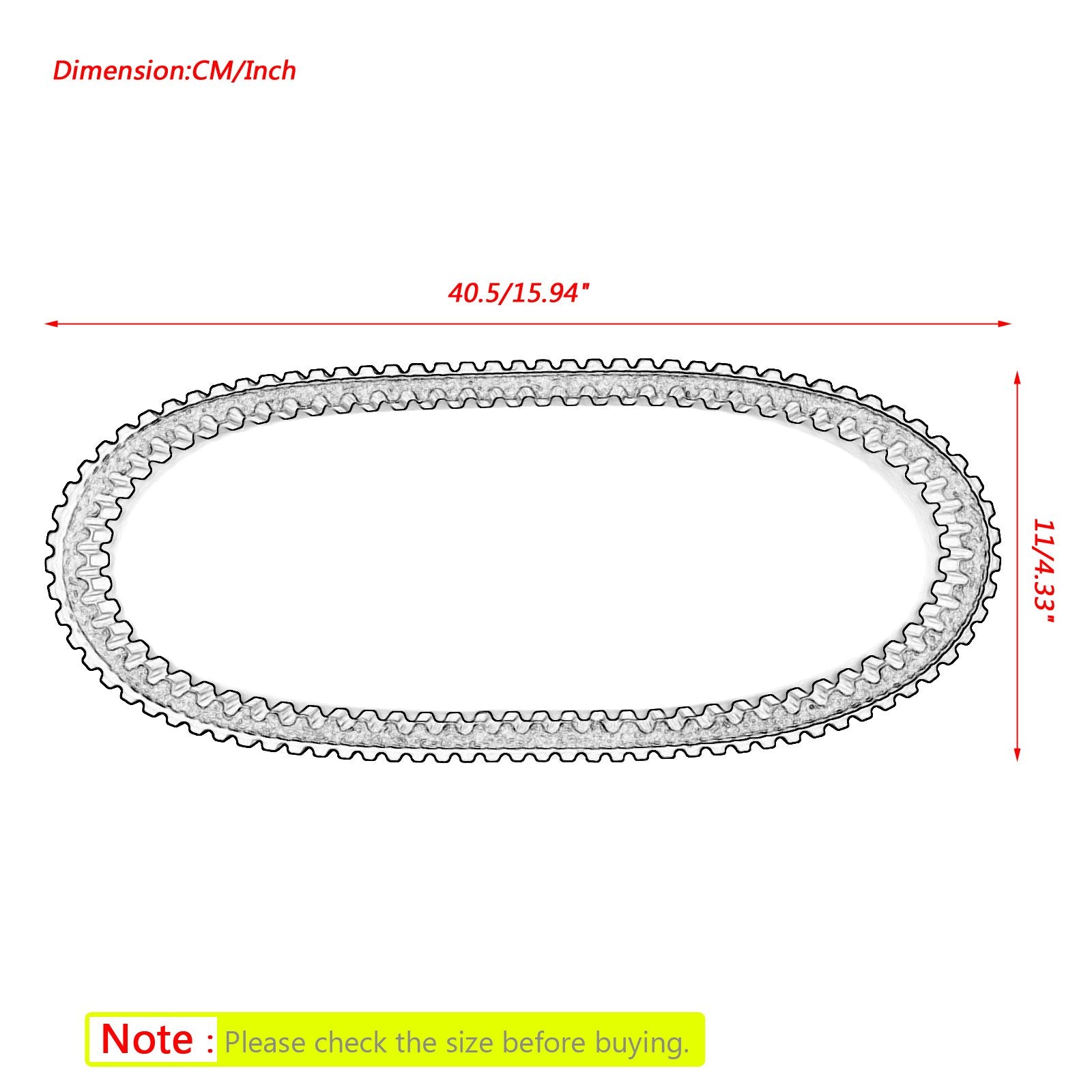 Correia de transmissão de substituição para Arctic Cat 3303-782 ATV 250 300 Textron Alterra 300 Generic