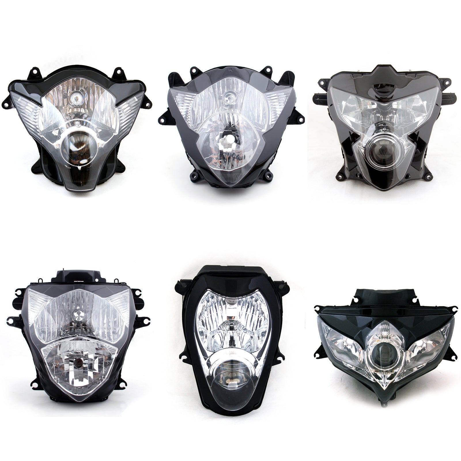 Motorcycle Headlight Assembly For Suzuki GSXR 600 750 1000 Hayabusa 1300 Clear Generic