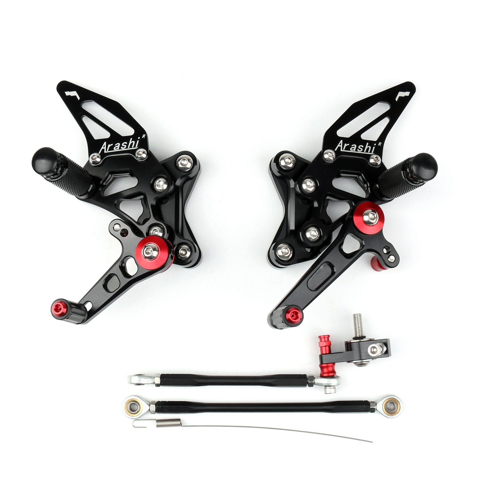 Juego trasero de estribos traseros ajustables para Ducati 848 1098 1098S 1098R 1198 genérico