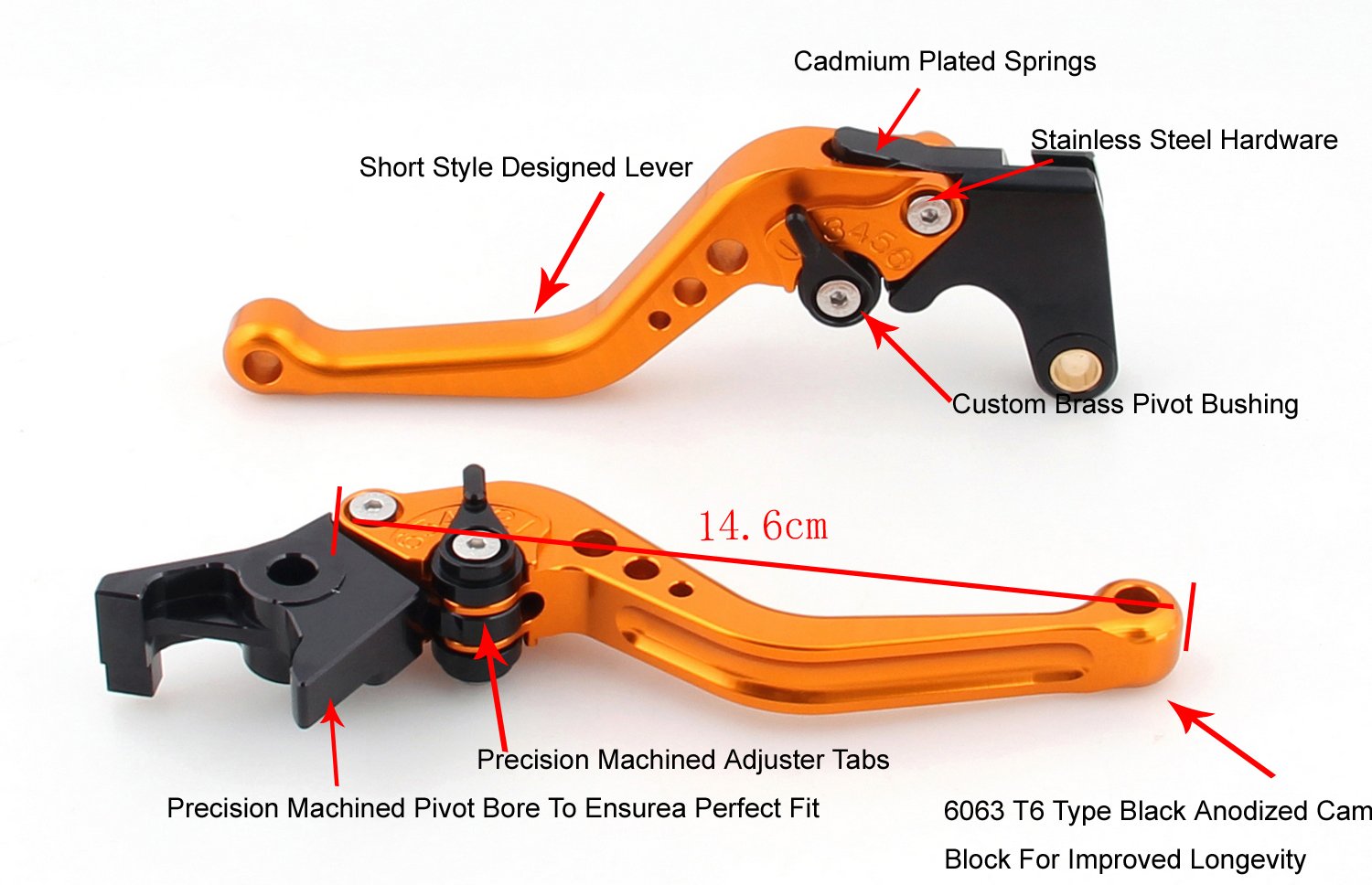 Short Brake Clutch Levers For Ducati Scrambler 2015-2016 Strada 2016 Generic