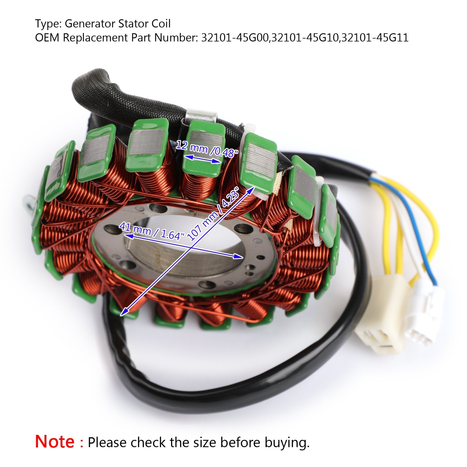 Generator Stator Coil For Suzuki LTR450 LT-R450 Quad Racer 06-2011 32101-45G00 Generic