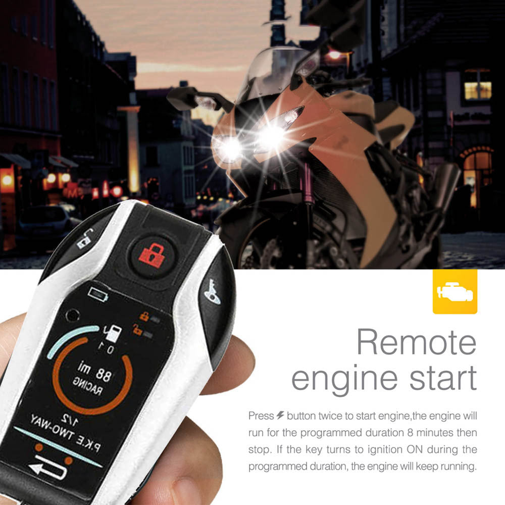 Motorcycle Motorbike Anti-theft Alarm System Remote Engine Start/Stop 12V 125DB Generic