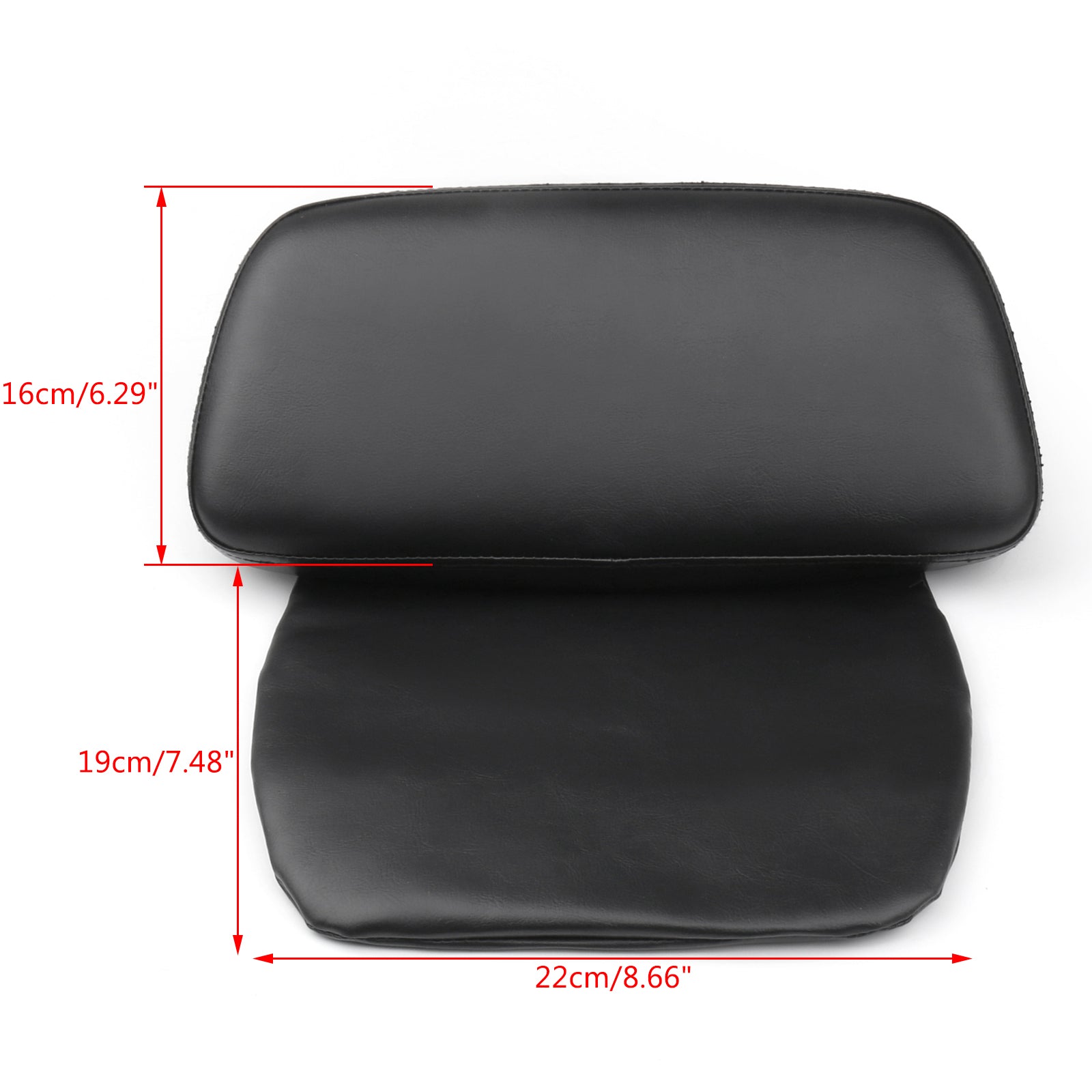 Black Chopped Tour-Pak Backrest Pad For Street Glide Road King 2014-2018 17 Generic