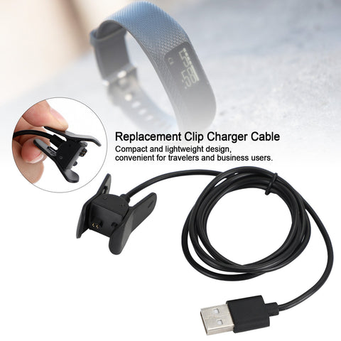 Cable de clip de carga de reemplazo de cargador de datos USB de 1 m para reloj inteligente vivosmart 3