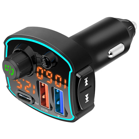 QC3.0 PD18W Cargador rápido Reproductor de MP3 para automóvil Receptor Bluetooth 5.0 Transmisor FM