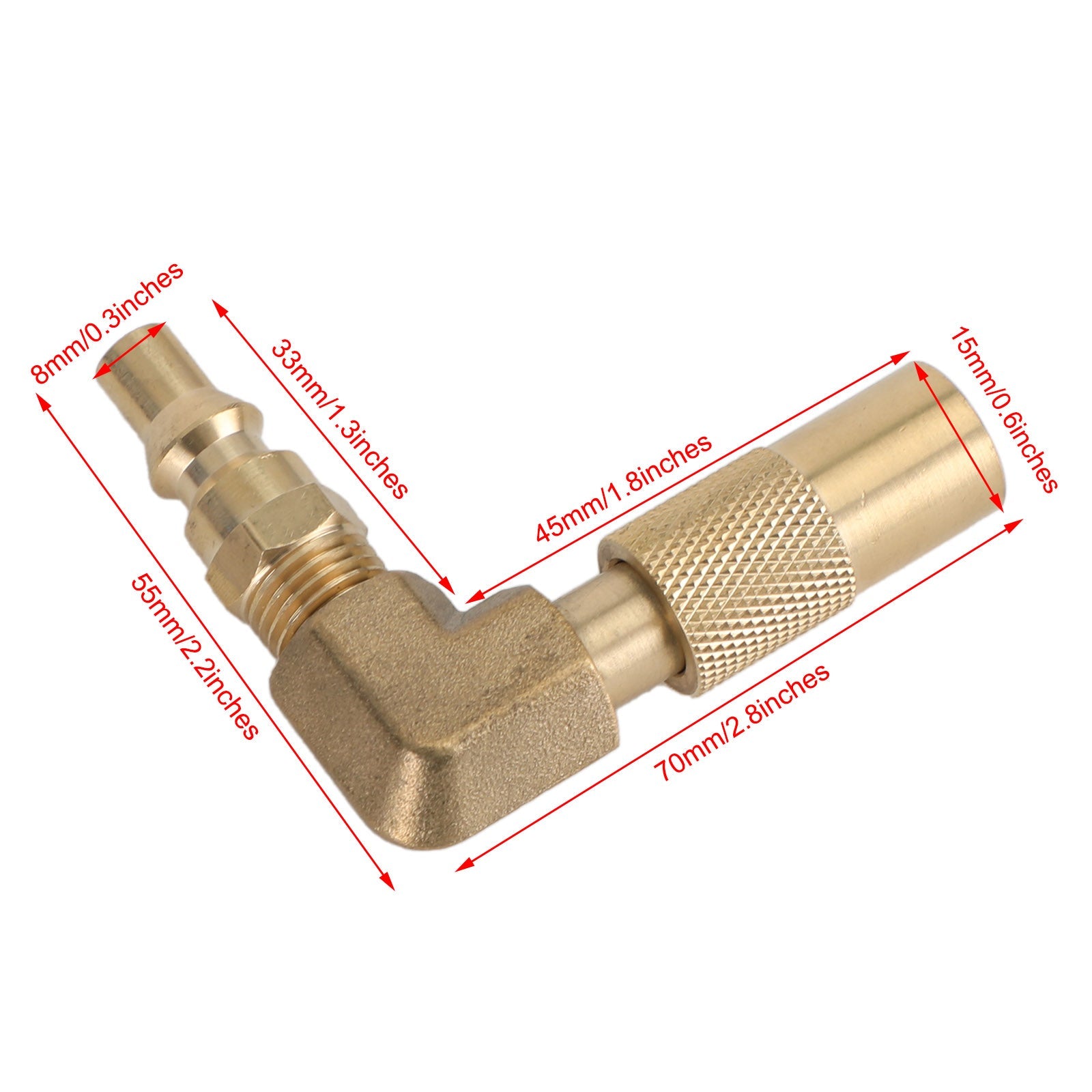 Low Pressure 1/4" RV Quick Connect Elbow Adapter Fitting For Blackstone 17"&22"