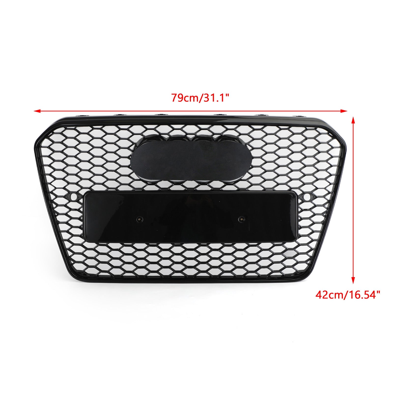 RS5 Style Honeycomb Hex Mesh Front Bumper Grille Fit Audi A5 S5 B8.5 2013-2016 Generic