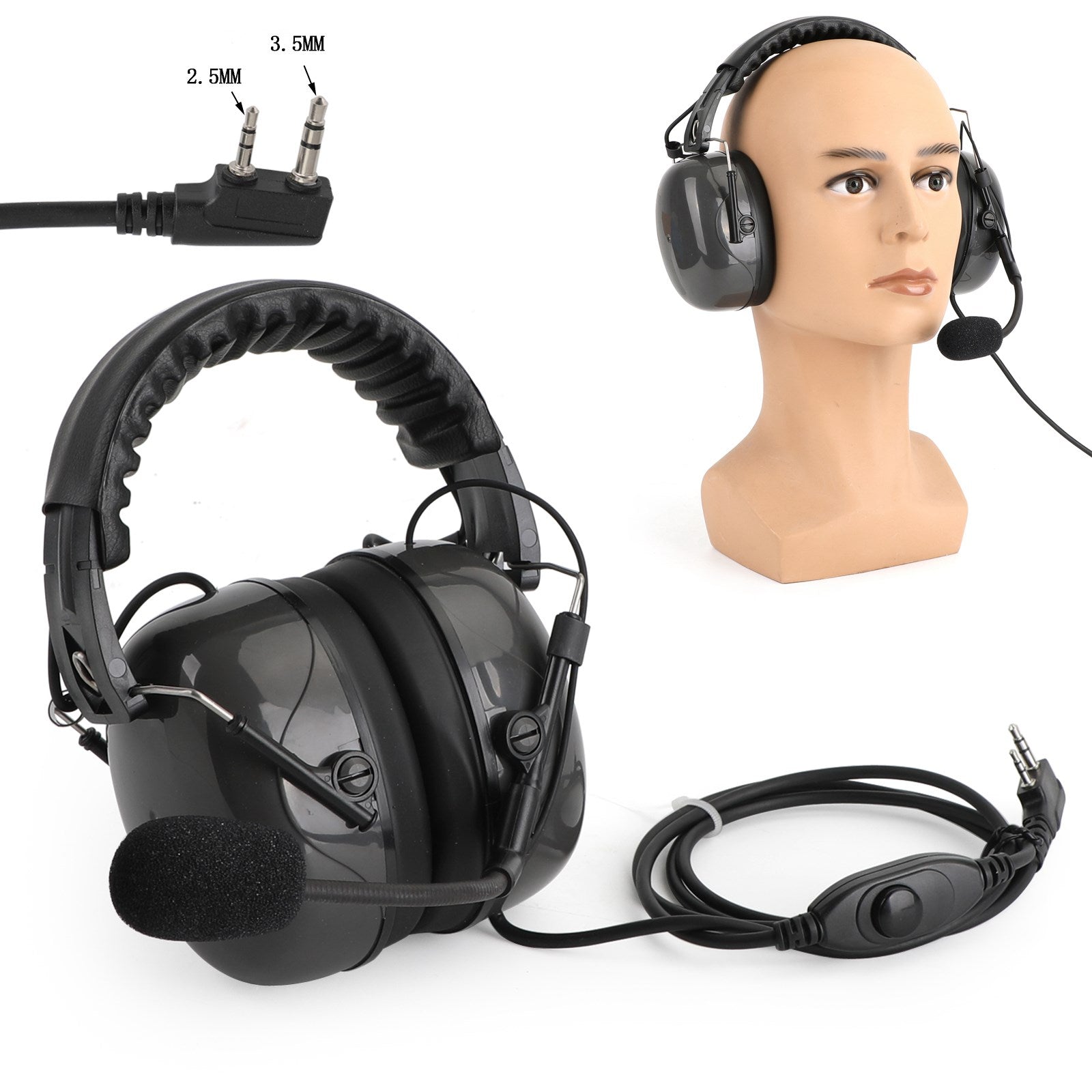 Noise Cancelling Overhead Headset Fit for TK3107 TK3200 TK2160 BaoFeng BF-888S