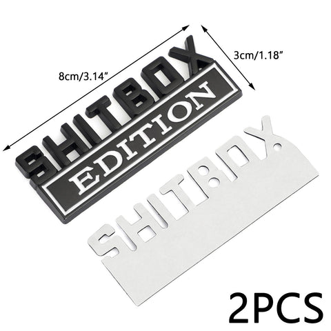 2pc Shitbox Edition Emblem Decal Badges Stickers For Ford Chevy Car Truck #C Generic