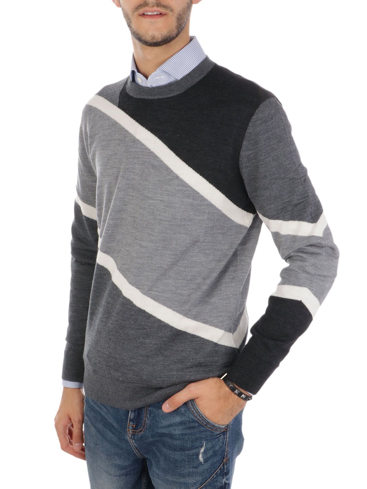 EMPORIO ARMANI EMPORIO ARMANI GREY JUMPER