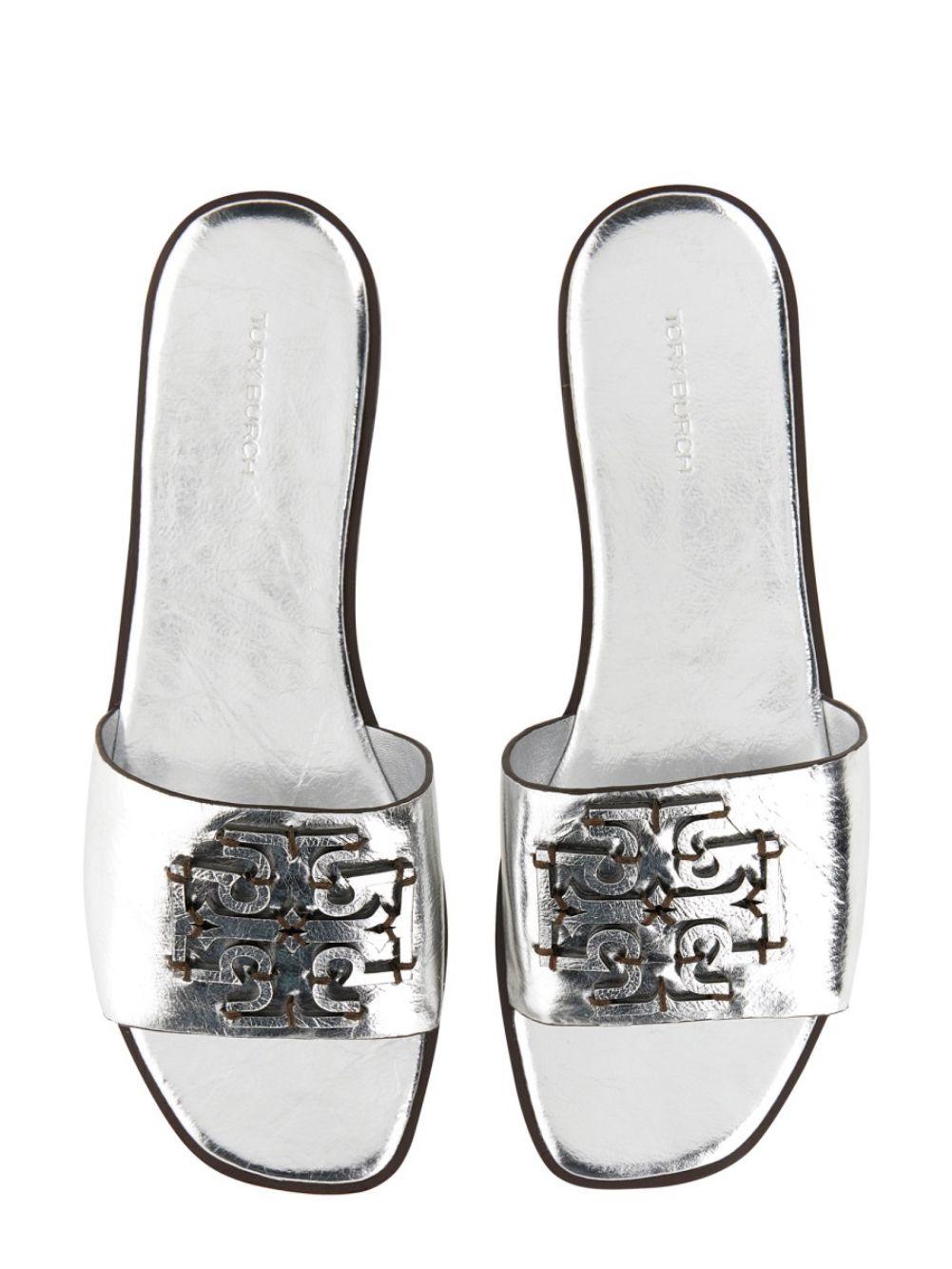 TORY BURCH TORY BURCH SILVER SANDALS