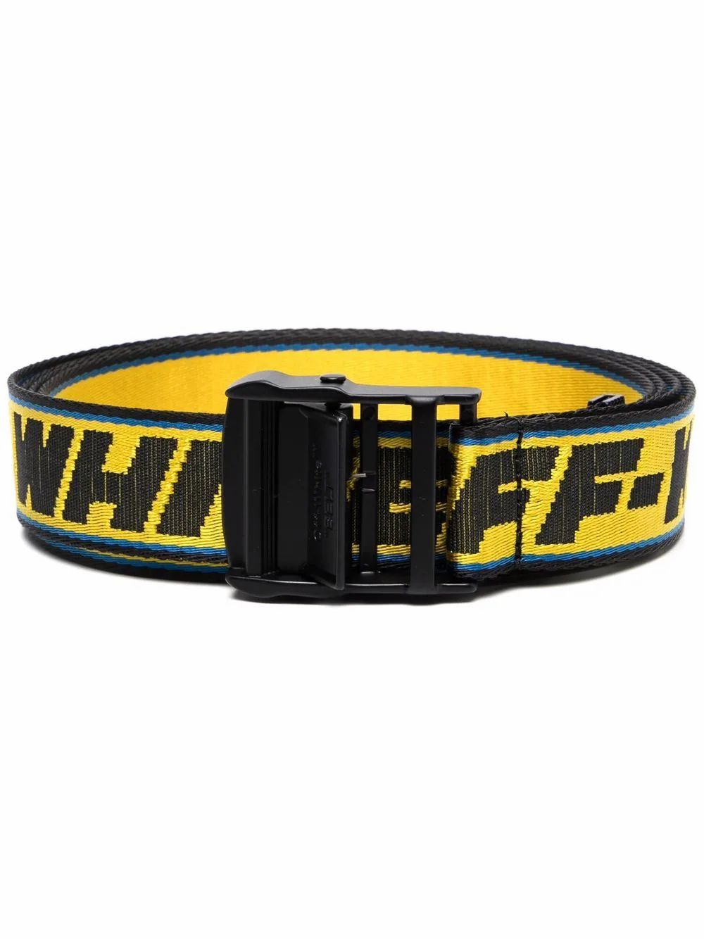 off white caution tape belt