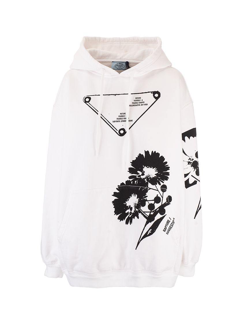 PRADA PRADA WHITE SWEATSHIRT