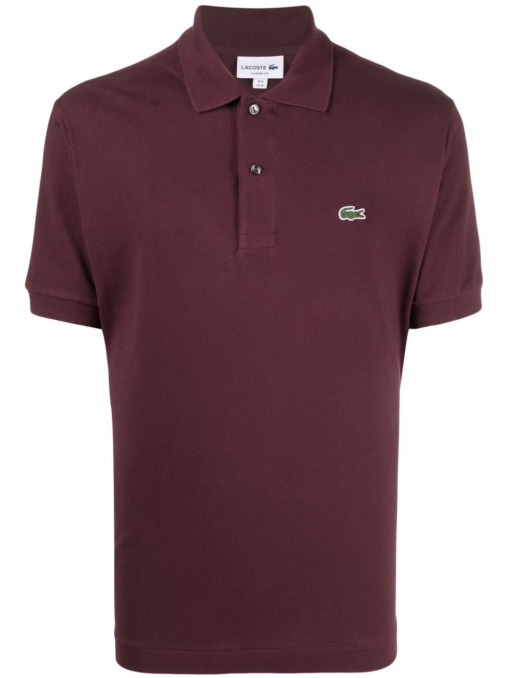 lacoste polo maroon