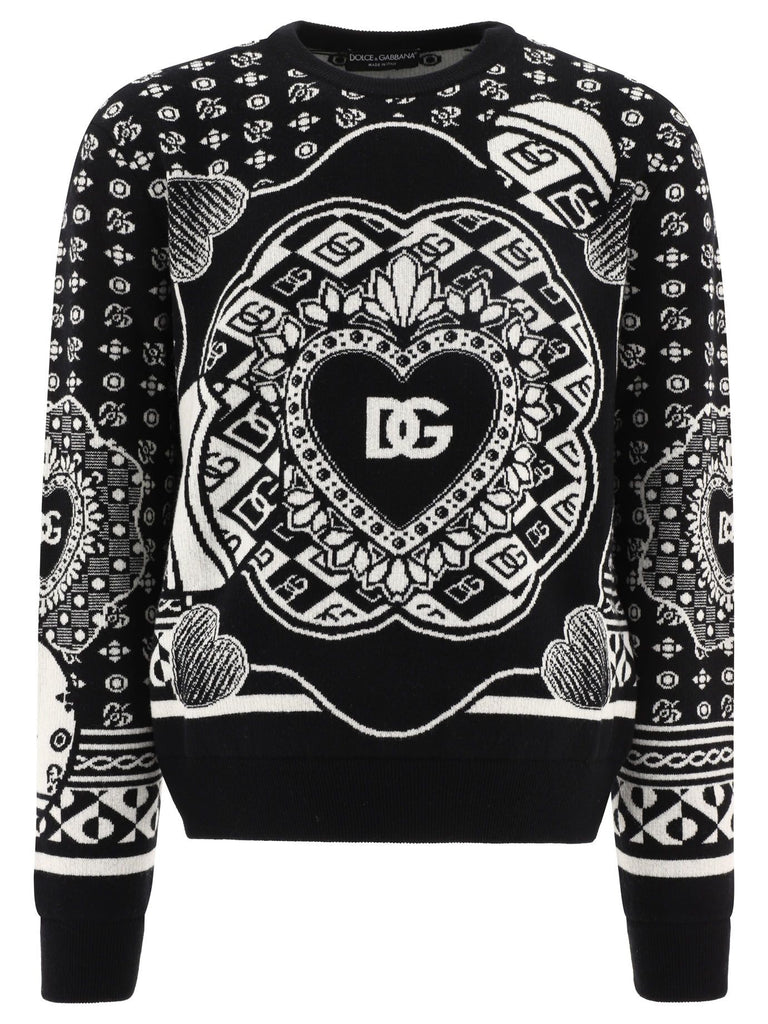 DOLCE E GABBANA DOLCE E GABBANA BLACK SWEATER