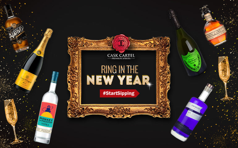 Buy Gin, Whiskey, Rum, Champagne, and Vodka Online for your New Years party at CaskCartel.com
