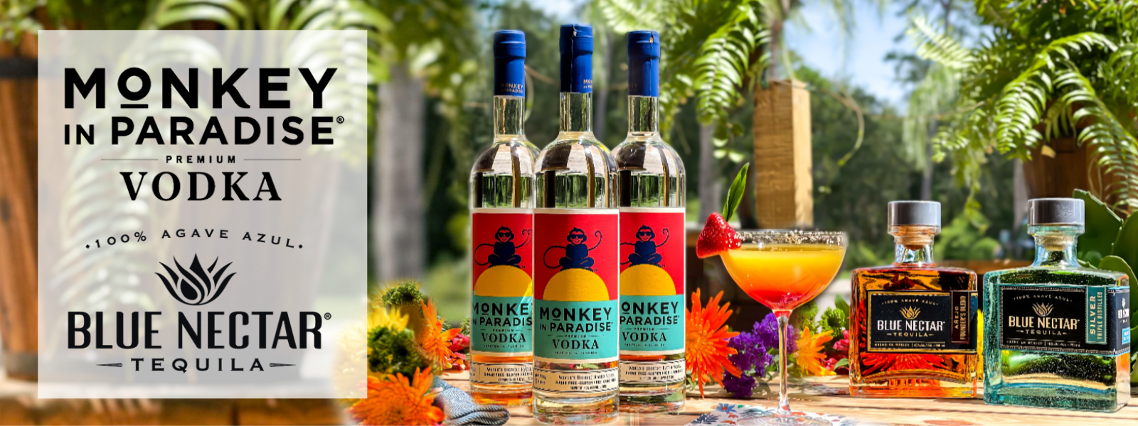 Buy Monkey and Paradise Vodka & Blue Nectar Tequila Online at CaskCartel.com