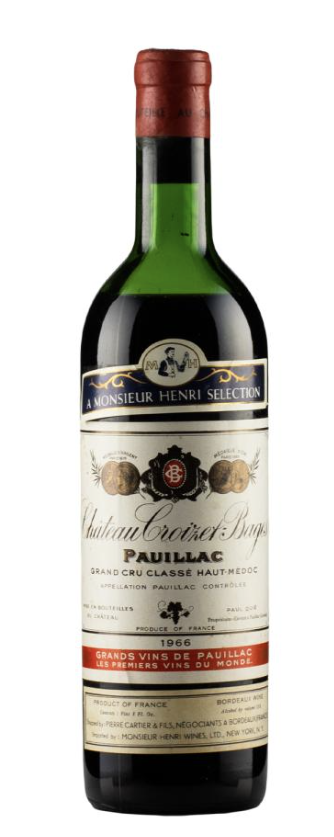 1966 | ChÃ¢teau Croizet-Bages | Pauillac