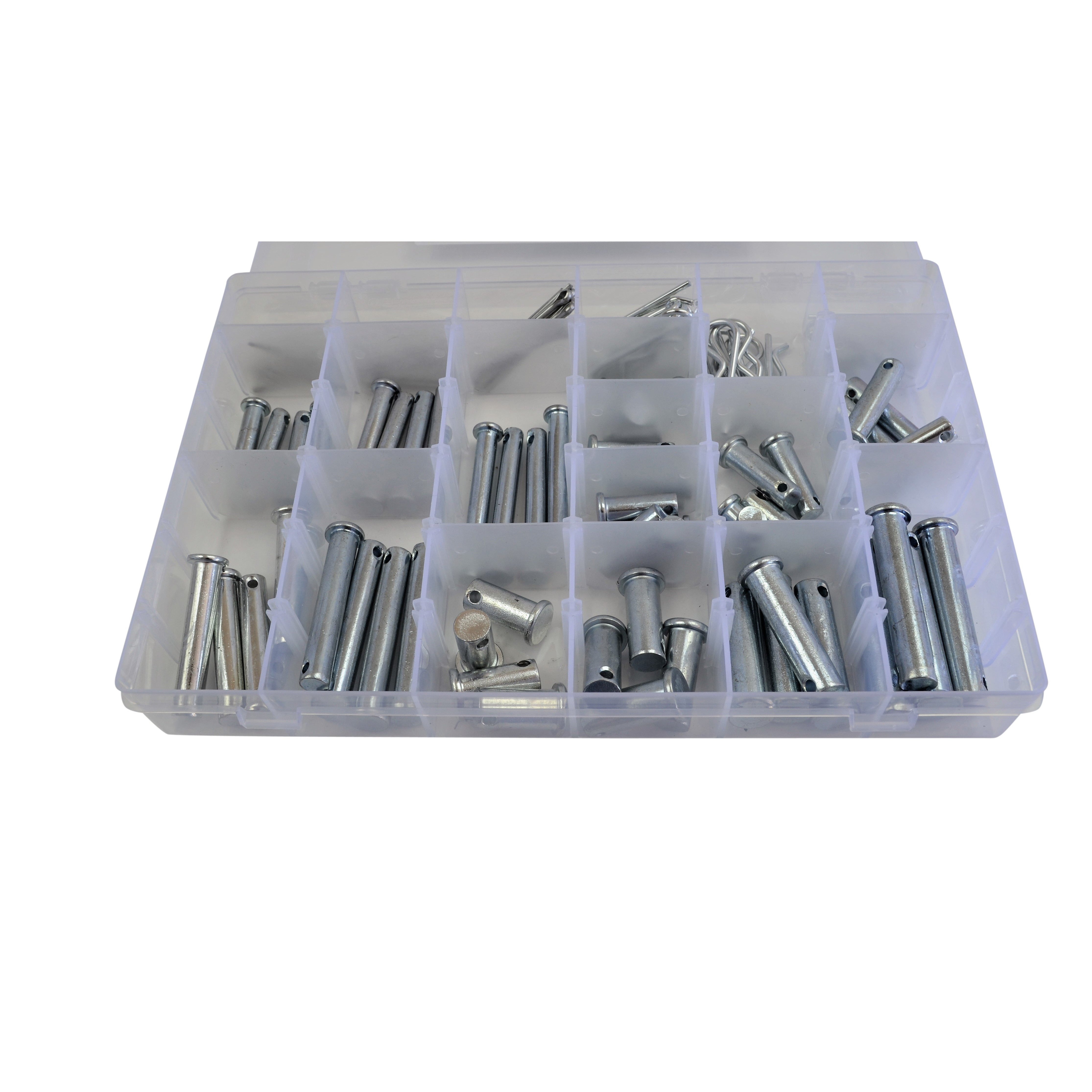 112 Pc Metric Clevis Pin And R Pin And Split Pin Grab Kit Assortment Twin Eagle Imports 